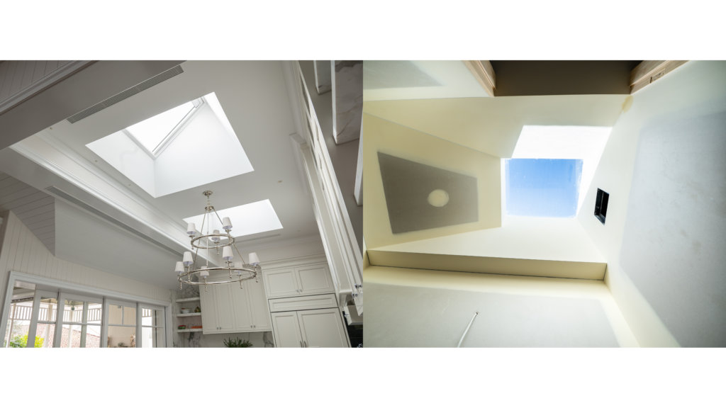 Skylights in an Australian home under construction.