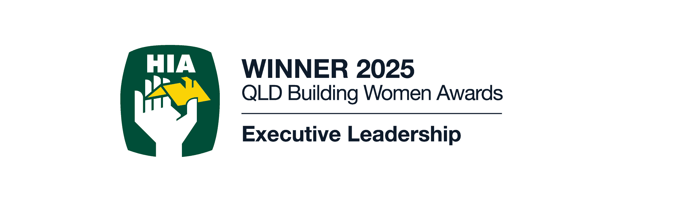 HIA logo for the 2025 QLD Building Women Awards winner - Executive Leadership category