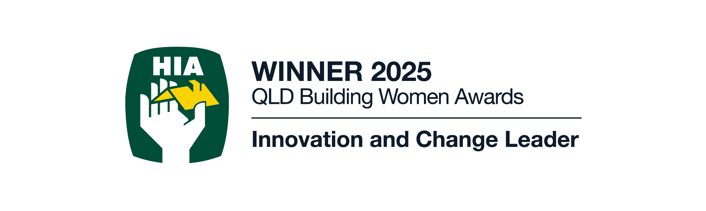 HIA logo for the 2025 QLD Building Women Awards winner - Innovation and Changer Leader category