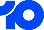 The Channel Ten logo, a blue geometric design resembling the number 